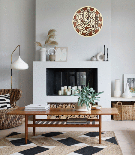 Wooden Silent Non-Ticking Wall Clock for Home Stylish Latest Designer Wall Clock for Home Living Room Bedroom Office Hall